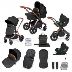 Ickle Bubba Stomp Luxe All in One Cirrus i-Size Travel System Bundle , Midnight / Bronze