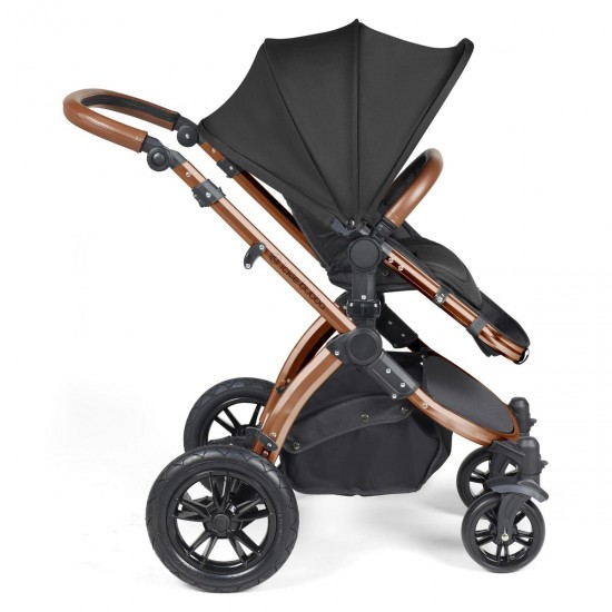 Ickle Bubba Stomp Luxe All in One Stratus i-Size Travel System Bundle, Midnight / Bronze