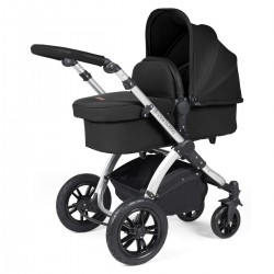 Ickle Bubba Stomp Luxe 2 in 1 Pram Bundle Midnight / Silver