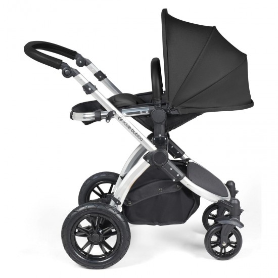 Ickle Bubba Stomp Luxe 2 in 1 Pram Bundle Midnight / Silver