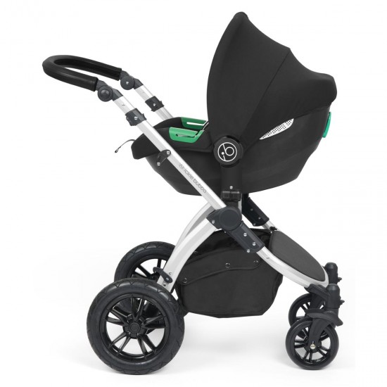 Ickle Bubba Stomp Luxe All in One Cirrus i-Size Travel System Bundle, Midnight / Silver