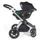 Ickle Bubba Stomp Luxe All in One Stratus i-Size Travel System Bundle, Midnight / Silver