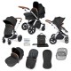 Ickle Bubba Stomp Luxe 2 in 1 Pram Bundle Midnight / Silver