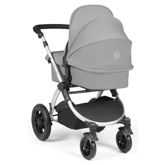 Ickle Bubba Stomp Luxe 2 in 1 Pram Bundle, Pearl Grey / Silver