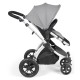 Ickle Bubba Stomp Luxe 2 in 1 Pram Bundle, Pearl Grey / Silver