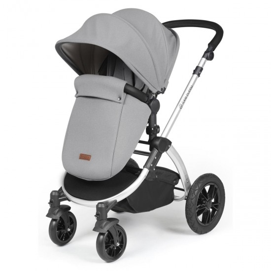 Ickle Bubba Stomp Luxe All in One Cirrus i-Size Travel System Bundle, Pearl Grey / Silver