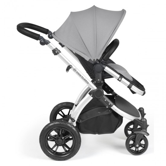 Ickle Bubba Stomp Luxe All in One Cirrus i-Size Travel System Bundle, Pearl Grey / Silver