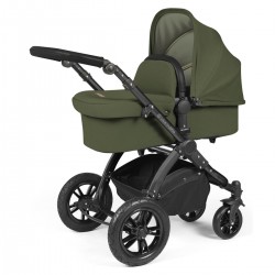 Ickle Bubba Stomp Luxe 2 in 1 Pram Bundle, Woodland / Black