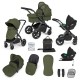 Ickle Bubba Stomp Luxe All in One Cirrus i-Size Travel System Bundle, Woodland / Black