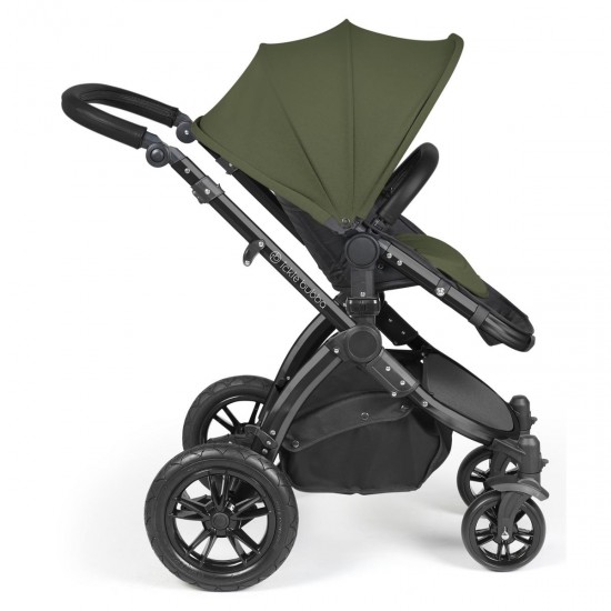 Ickle Bubba Stomp Luxe All in One Cirrus i-Size Travel System Bundle, Woodland / Black