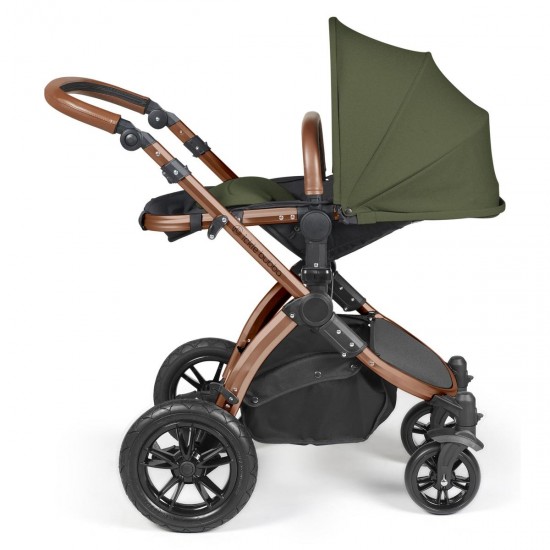 Ickle Bubba Stomp Luxe 2 in 1 Pram Bundle, Woodland / Bronze