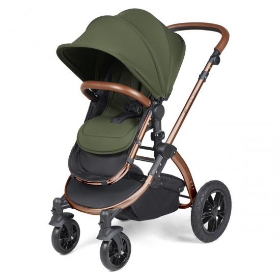 Ickle Bubba Stomp Luxe All in One Cirrus i-Size Travel System Bundle, Woodland / Bronze