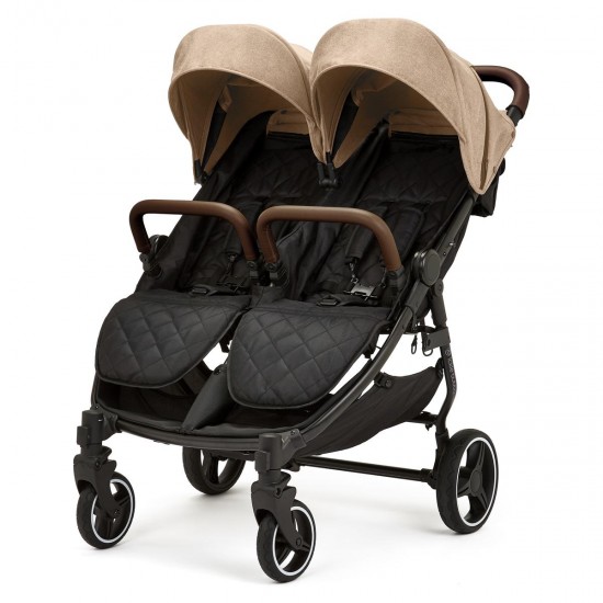 Ickle Bubba Venus Prime Double Stroller, Biscuit