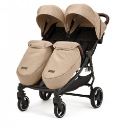 Ickle Bubba Venus Max Double Stroller, Biscuit