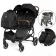 Ickle Bubba Venus Prime Double Stroller, Black