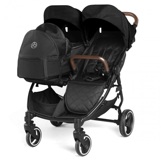 Ickle Bubba Venus Prime Double Stroller, Black