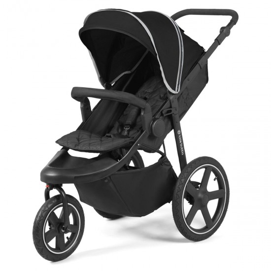 Ickle Bubba Venus Prime Jogger Stroller i-Size Travel System Bundle with Isofix Base, Black