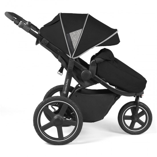 Ickle Bubba Venus Prime Jogger Stroller i-Size Travel System Bundle with Isofix Base, Black