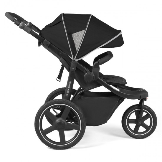 Ickle Bubba Venus Prime Jogger Stroller i-Size Travel System Bundle with Isofix Base, Black