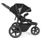 Ickle Bubba Venus Max Jogger Stroller i-Size Travel System Bundle with Isofix Base, Black