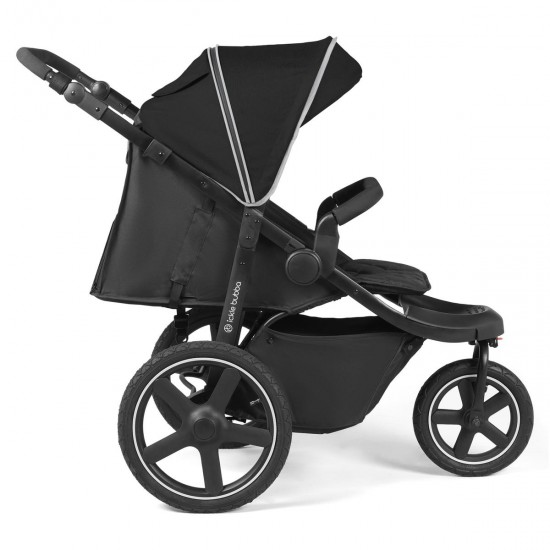 Ickle Bubba Venus Prime Jogger Stroller i-Size Travel System Bundle with Isofix Base, Black