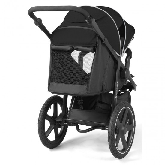 Ickle Bubba Venus Prime Jogger Stroller i-Size Travel System Bundle with Isofix Base, Black