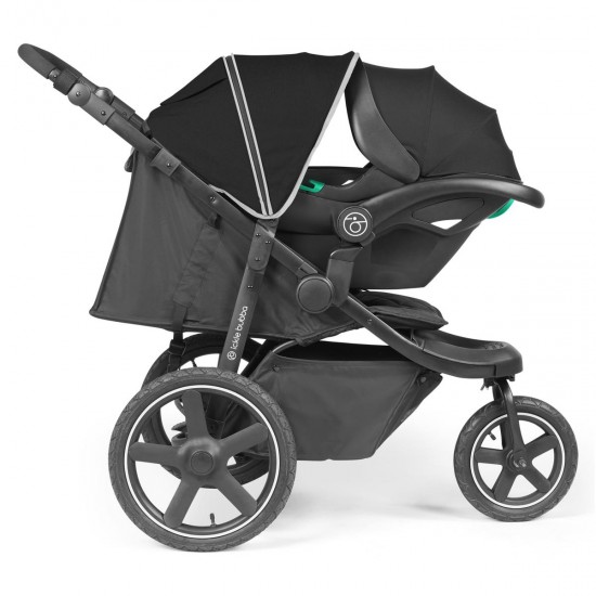 Ickle Bubba Venus Max Jogger Stroller i-Size Travel System Bundle with Isofix Base, Black