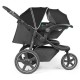 Ickle Bubba Venus Prime Jogger Stroller i-Size Travel System Bundle with Isofix Base, Black