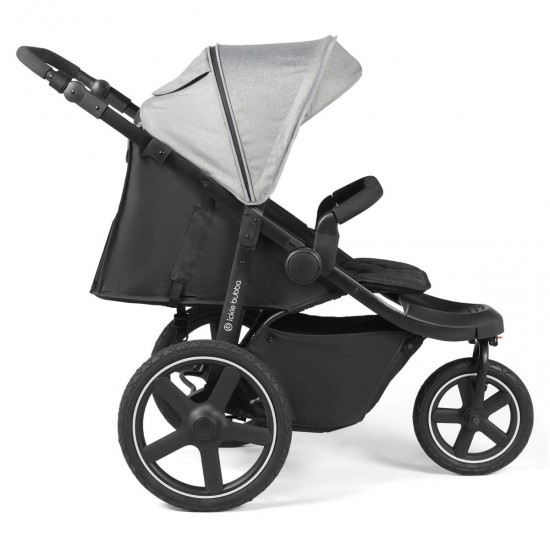 Ickle Bubba Venus Max Jogger Stroller i-Size Travel System Bundle with Isofix Base, Space Grey