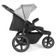 Ickle Bubba Venus Prime Jogger Stroller i-Size Travel System Bundle with Isofix Base, Space Grey