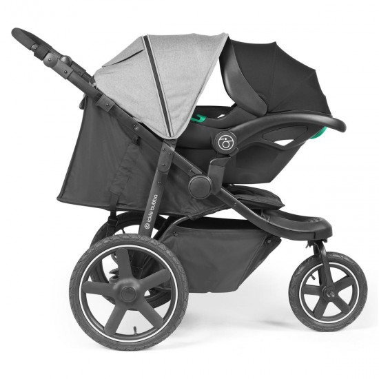 Ickle Bubba Venus Prime Jogger Stroller i-Size Travel System Bundle with Isofix Base, Space Grey