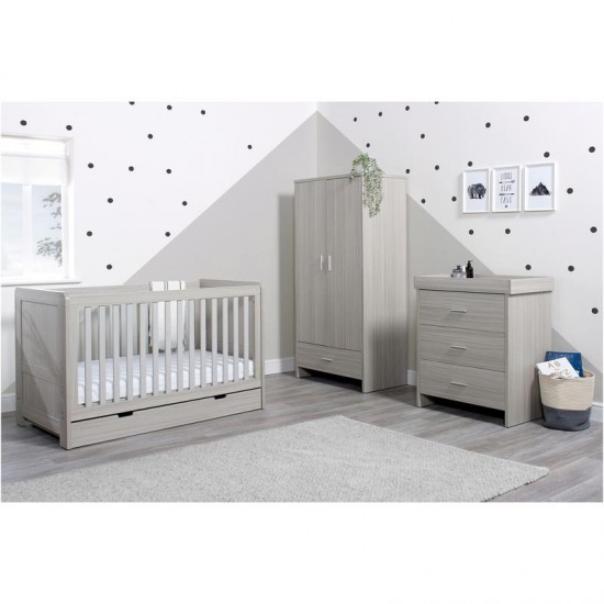 Ickle Bubba Pembrey 3 Piece Furniture Set, Under Drawer & Mattress, Ash Grey