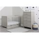 Ickle Bubba Pembrey Cot Bed, Under Drawer and Tall Chest, Ash Grey