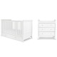 Ickle Bubba Snowdon Classic Sleigh 2 Piece Room Set with Mattress, White