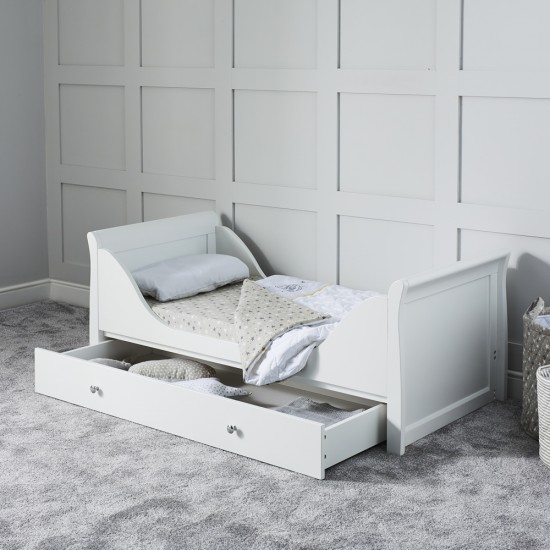 Ickle Bubba Snowdon Classic Sleigh 2 Piece Room Set with Mattress, White