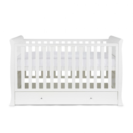 Ickle Bubba Snowdon Classic Sleigh 2 Piece Room Set with Mattress, White