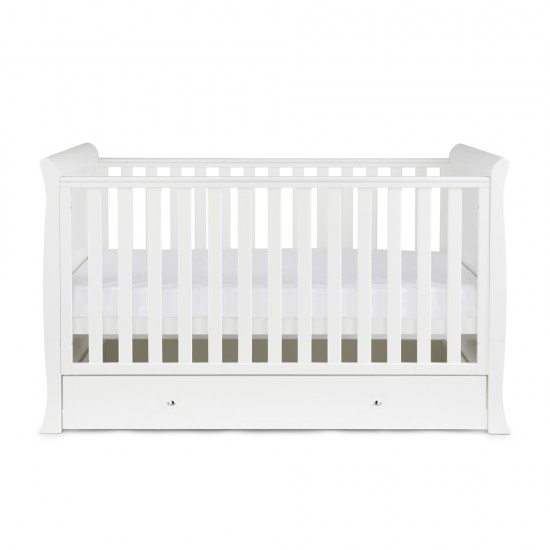 Ickle Bubba Snowdon Classic Sleigh 2 Piece Room Set with Mattress, White