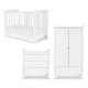 Ickle Bubba Snowdon 4 in 1 Mini 3 Piece Room Set with Mattress, White