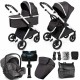 Insevio Dolphin 3 in 1 Travel System + Joie Gemm & Isofix Base, Black Pearl