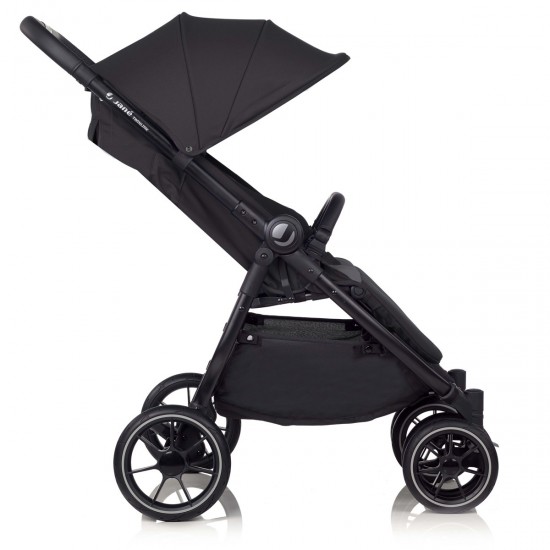 Jane Twinlink Pushchair + 1 Smart Carrycot, Cold Black