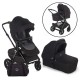 Jane Crosslight-3 + Sweet 2 in 1 Pram, Cold Black