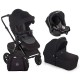 Jane Crosslight-3 + Sweet + Koos iSize 3 in 1 Travel System, Cold Black