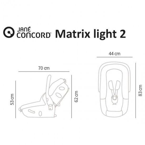 Jane Crosslight-3 + Matrix Light-2 travel system, Dim Grey