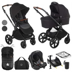 Jane Muum 4 + Sweet + Koos iSize, 10 Piece Travel System Bundle, Cold Black