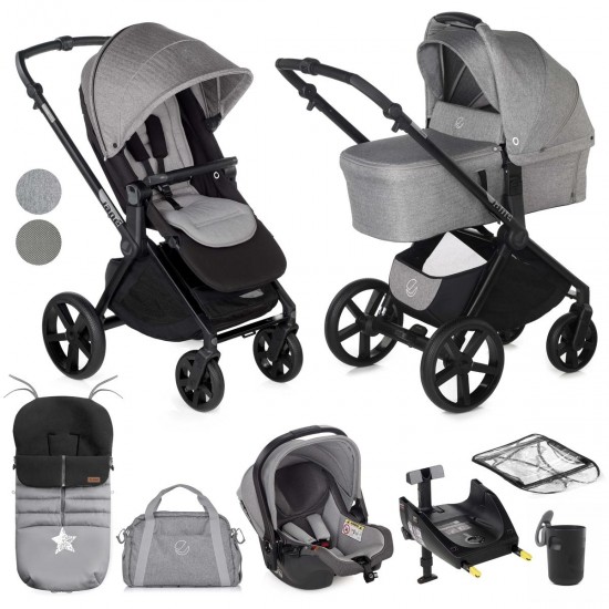 Jane Muum 4 + Sweet + Koos iSize, 10 Piece Travel System Bundle, Dim Grey