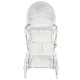 Junama Dolce Dolls Pram, White Silver