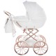 Junama Dolce Dolls Pram, White Rose Gold