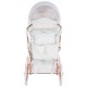 Junama Dolce Dolls Pram, White Rose Gold