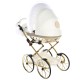 Junama Handcraft Glitter Dolls Pram, White Gold