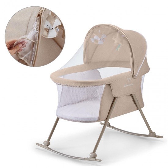 Kinderkraft LOVI 3-in-1 Rocker Crib, Beige